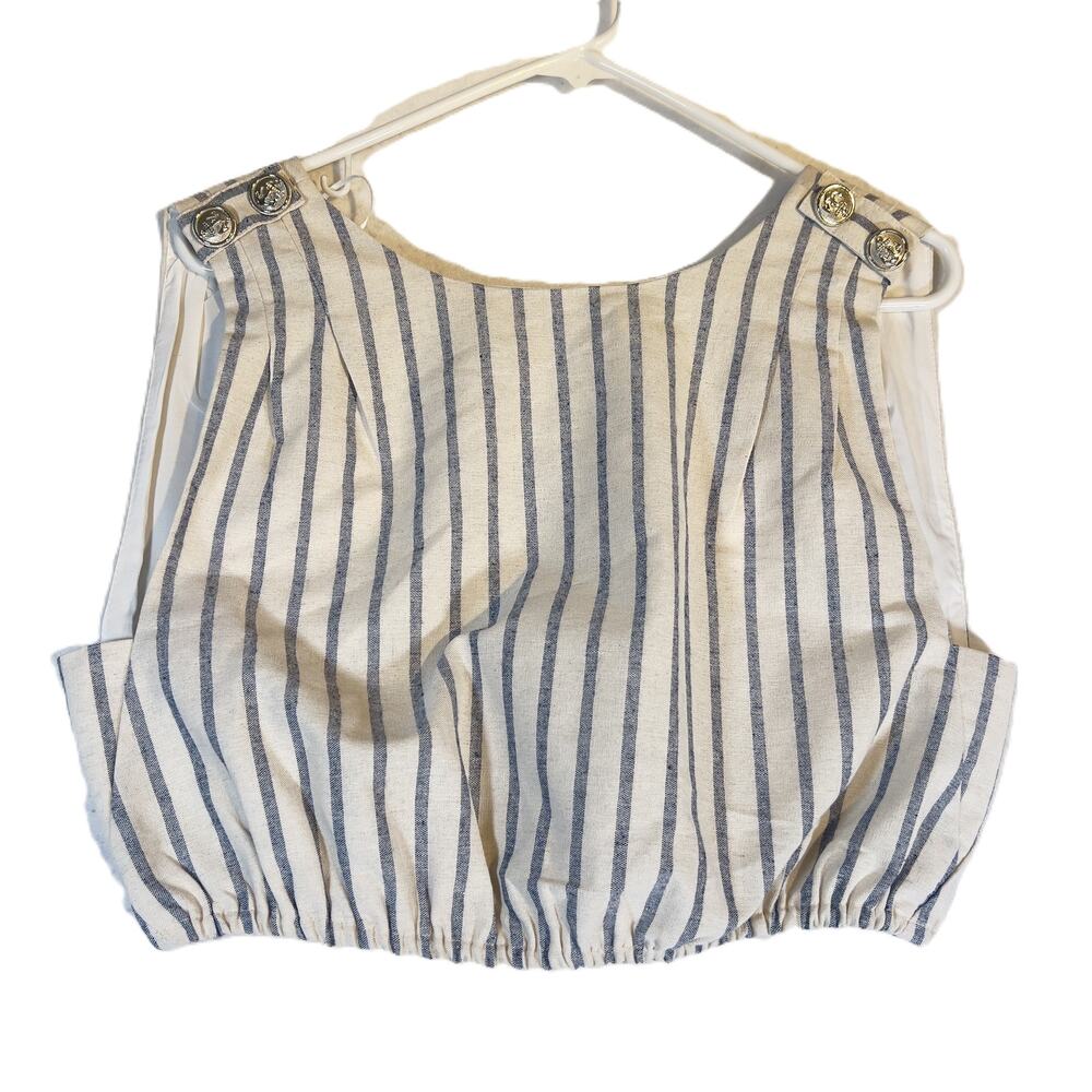 Sugarlips Halter Top Woman M Elastic High Waist Nautical Buttons Resort Wear